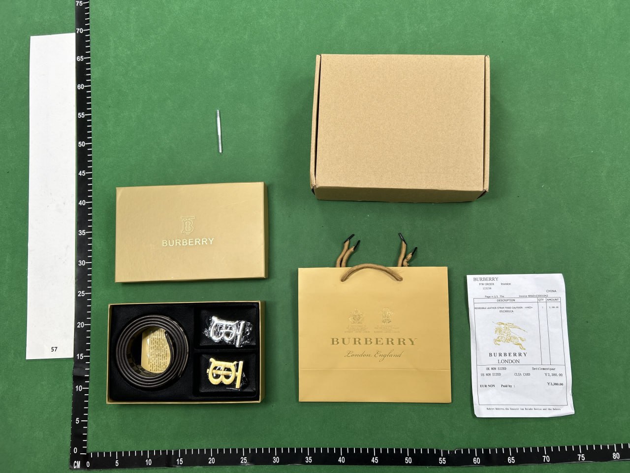  LV Gucci Burberry belt -5