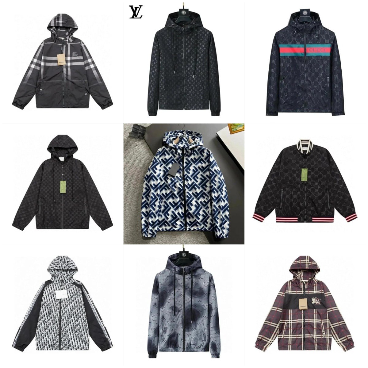 Louis Vuitton, Gucci, Dior jac