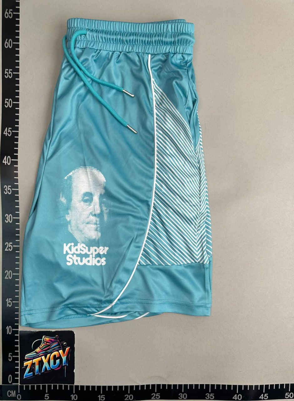 Letter loose round neck short sleeve T-shirt suit shorts-JS -5